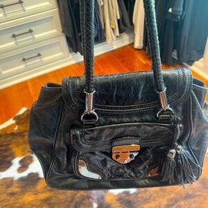 Black Leather Purse by Elliott Lucca